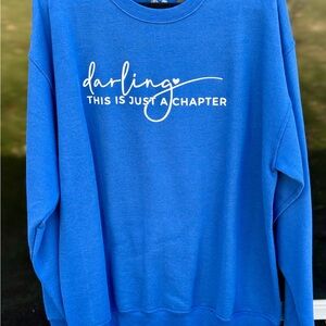 Fruit of the Loom Royal Blue Crewneck Sweatshirt with White Logo